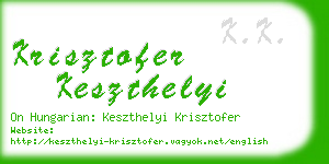 krisztofer keszthelyi business card